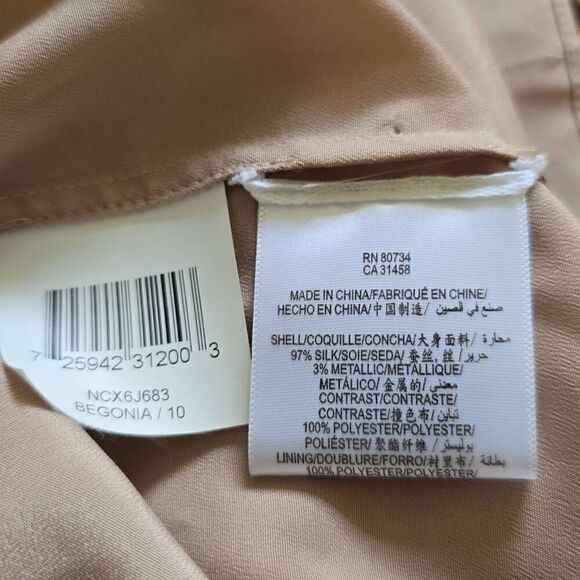 BCBG MaxAzria Inga One-Shoulder Silk Dress in begonia color. NWOT, Size 10. - Picture 9 of 11